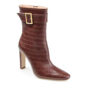 Journee Collection NIB Elanie Faux Croc Tru Comfort Foam Boots Size 6